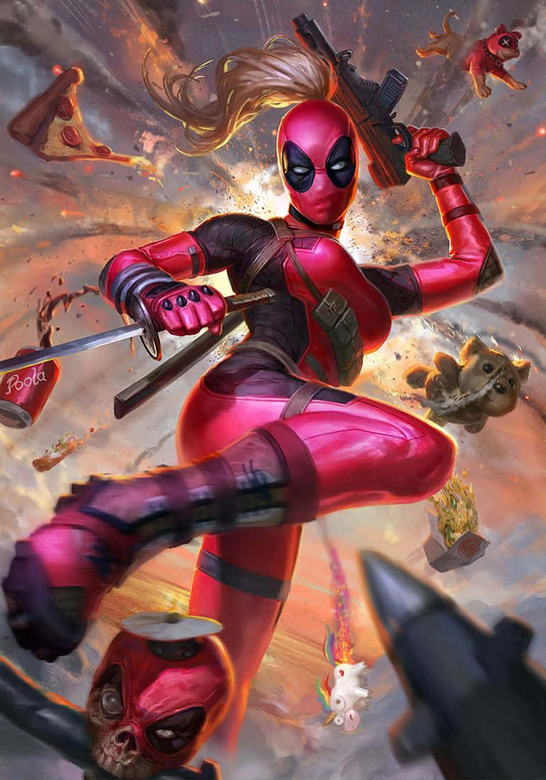 Deadpool and Lady Deadpool: Unstoppable Duo Wallpaper