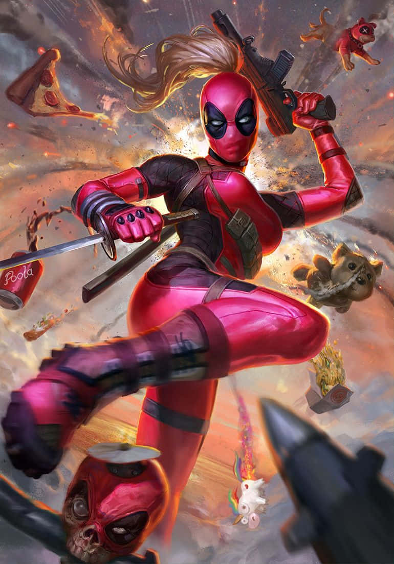 Deadpooly Lady Deadpool: Dúo Imparable Fondo de pantalla