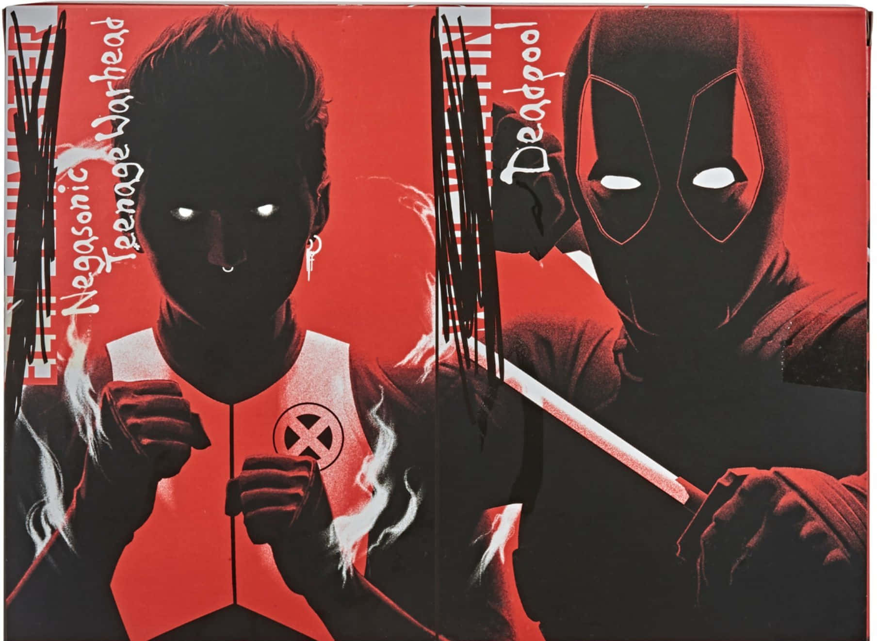Deadpool and Negasonic Teenage Warhead: Unlikely Allies on Screen Wallpaper