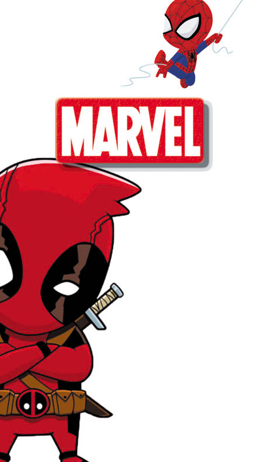 Deadpool And Spider-man Cartoon Phone