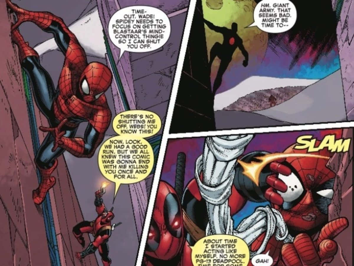 Deadpooly Spider-man: Un Dúo Dinámico. Fondo de pantalla