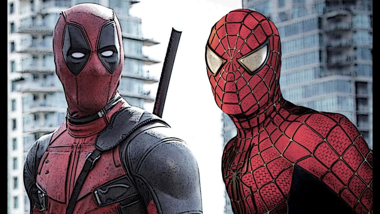 Deadpool And Spiderman: Ultimate Team-Up Wallpaper