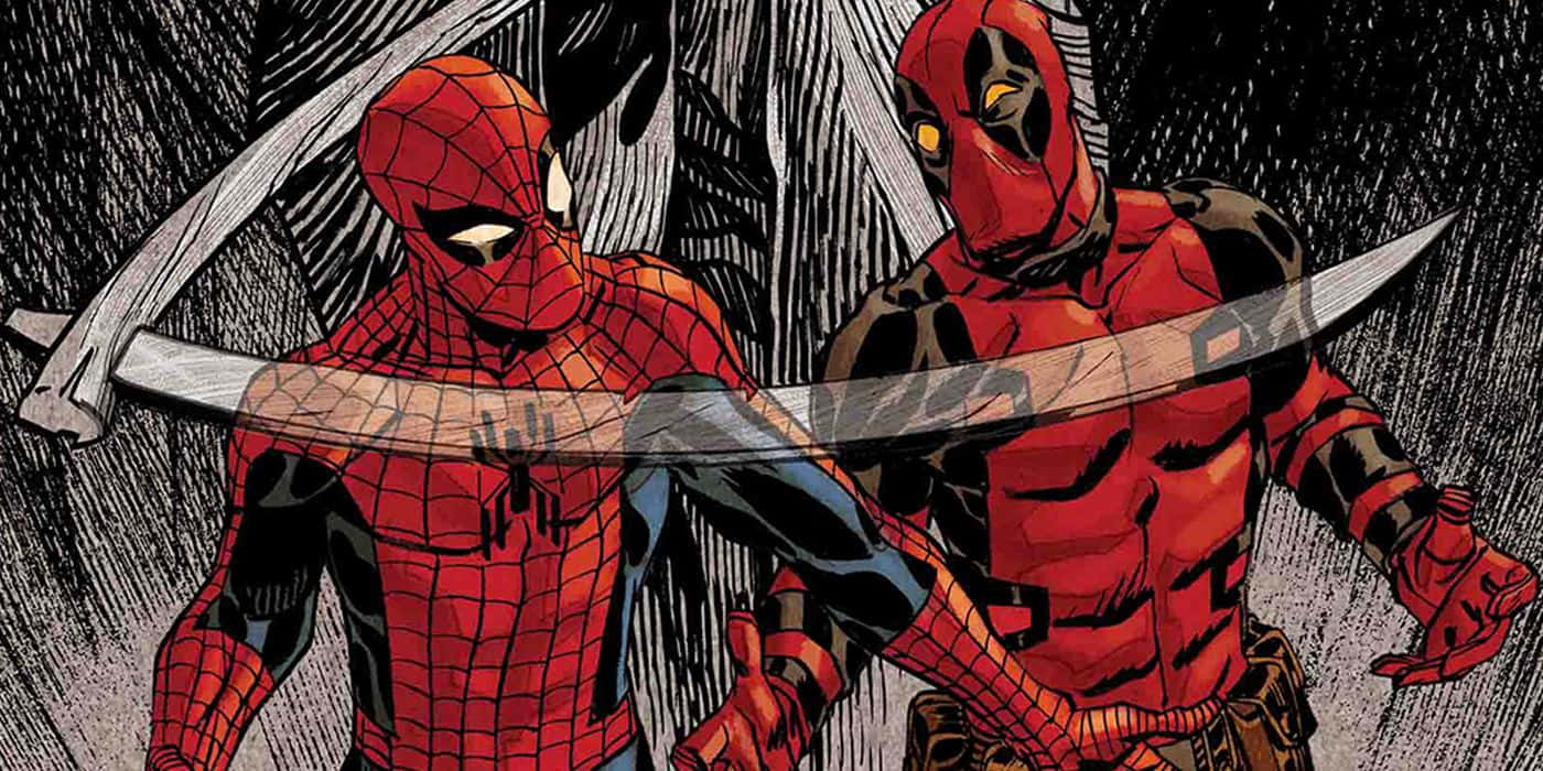 Deadpool and Spiderman Team Up Wallpaper