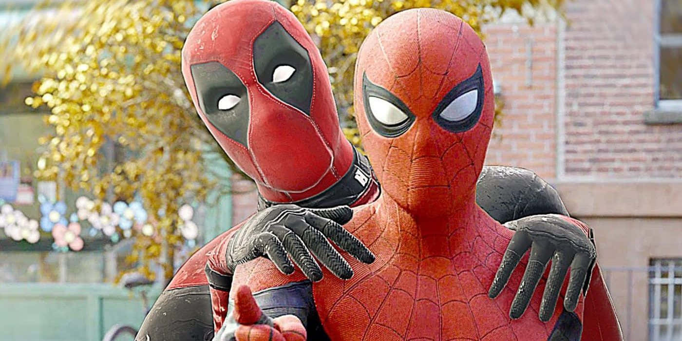 Deadpool and Spiderman's Epic Team-Up Wallpaper