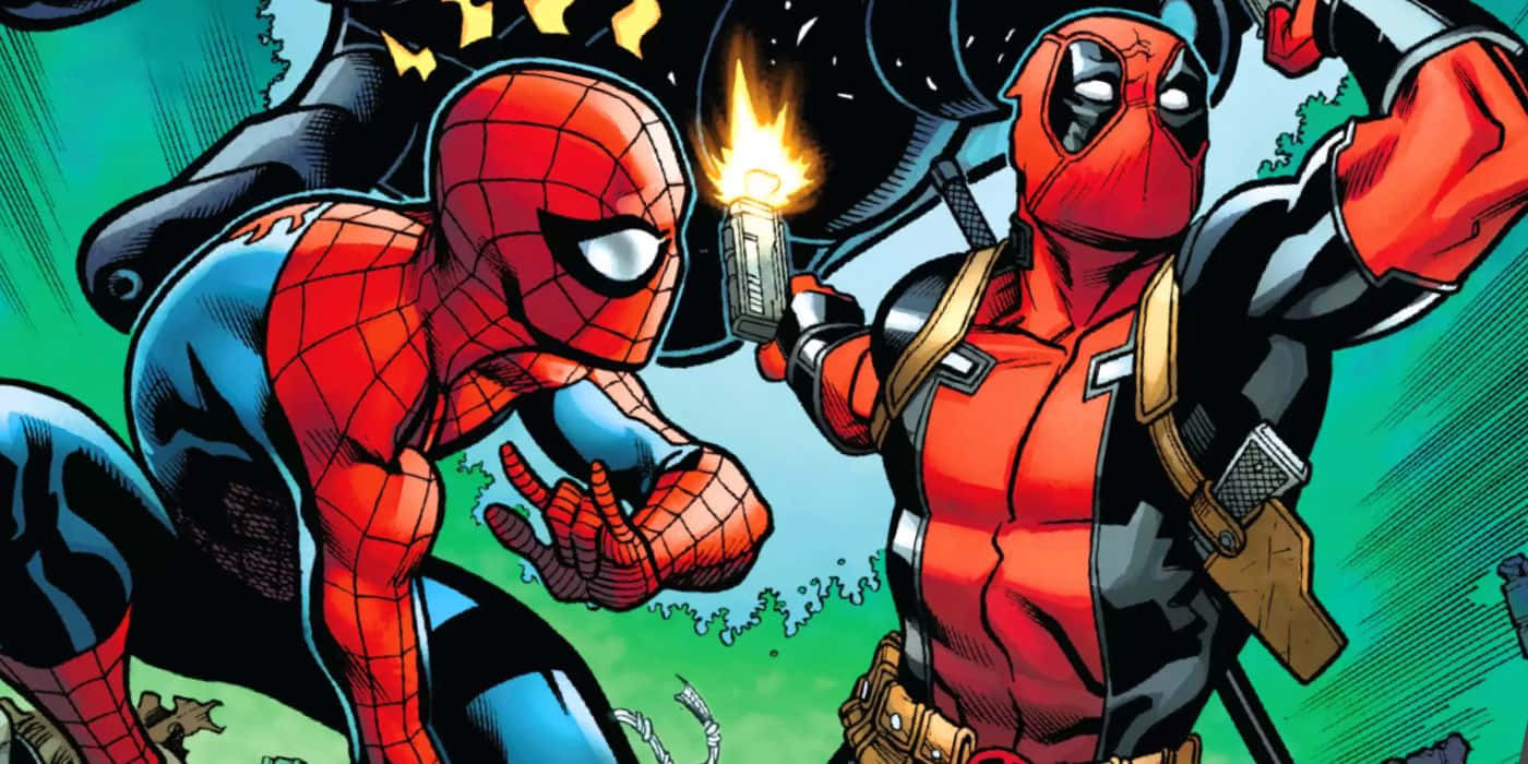 Deadpooly Spiderman: ¡equipo Supremo! Fondo de pantalla