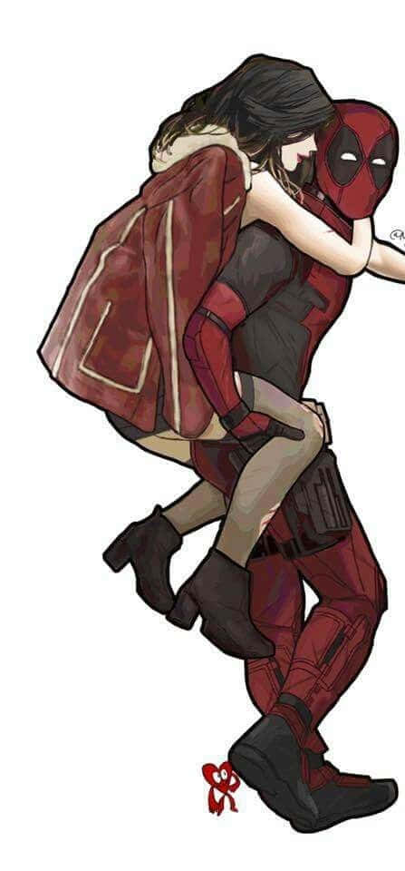Deadpool and Vanessa Embrace Wallpaper