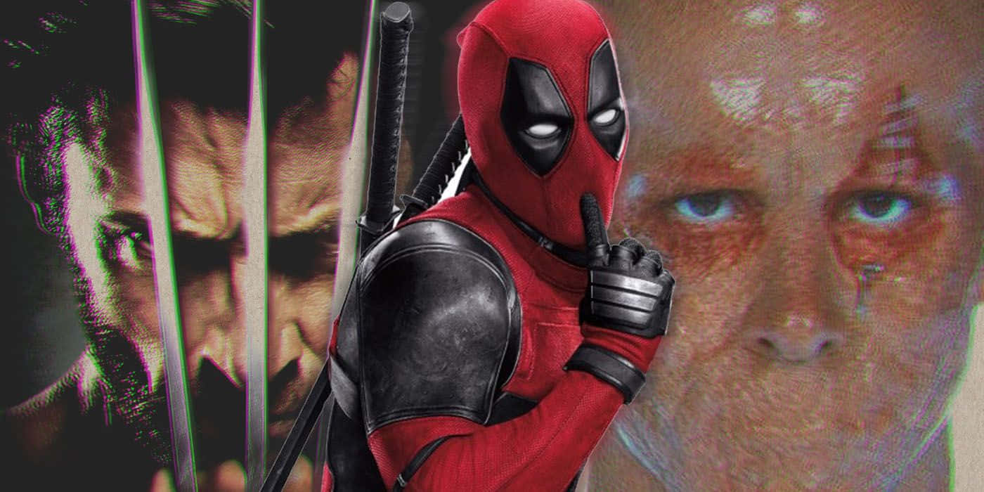 Captivating Standoff: Deadpool and Wolverine Wallpaper