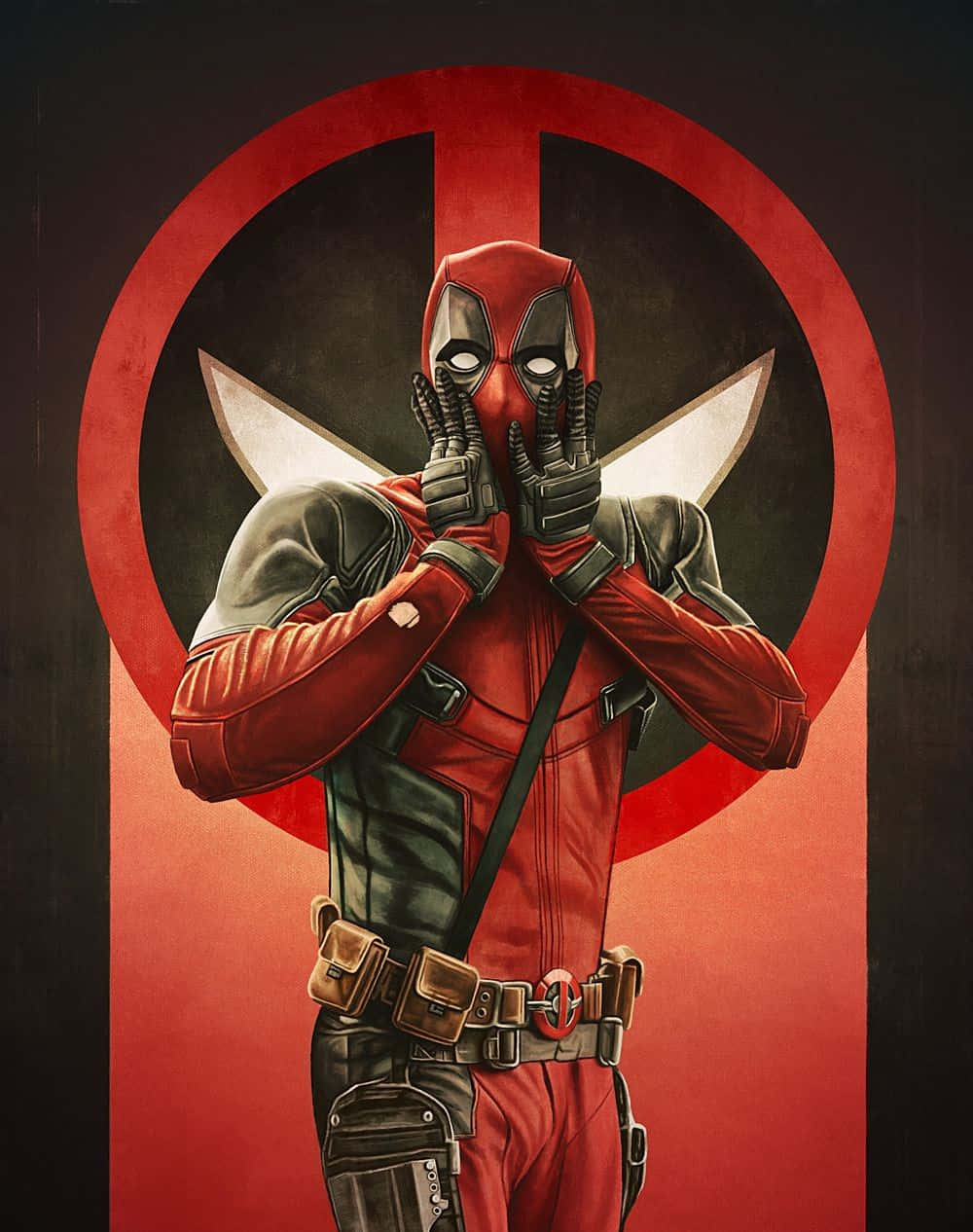 Fengslende Deadpool Kunstillustrasjon Bakgrunnsbildet