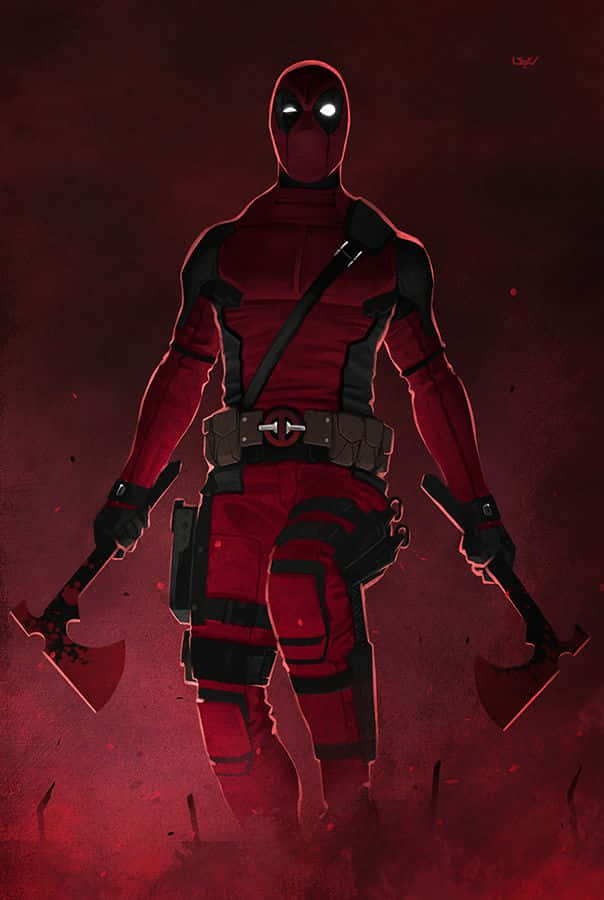 Ilustrasi Seni Deadpool Yang Menakjubkan Dan Cerah Wallpaper