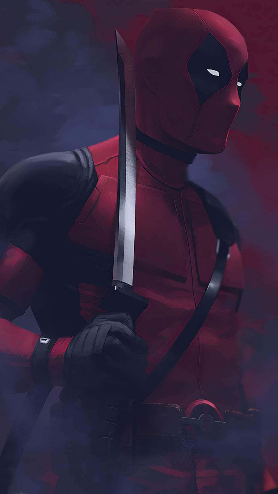 Seni Deadpool Yang Menarik Dalam Aksi Wallpaper