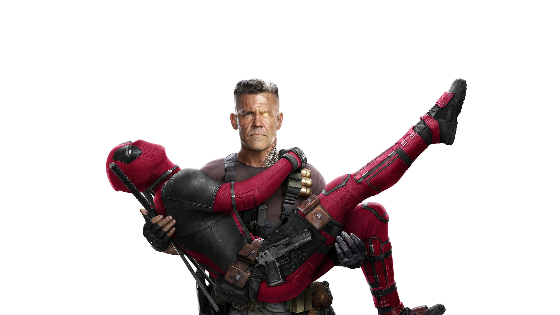 Deadpool Background Being Carried By Cable
