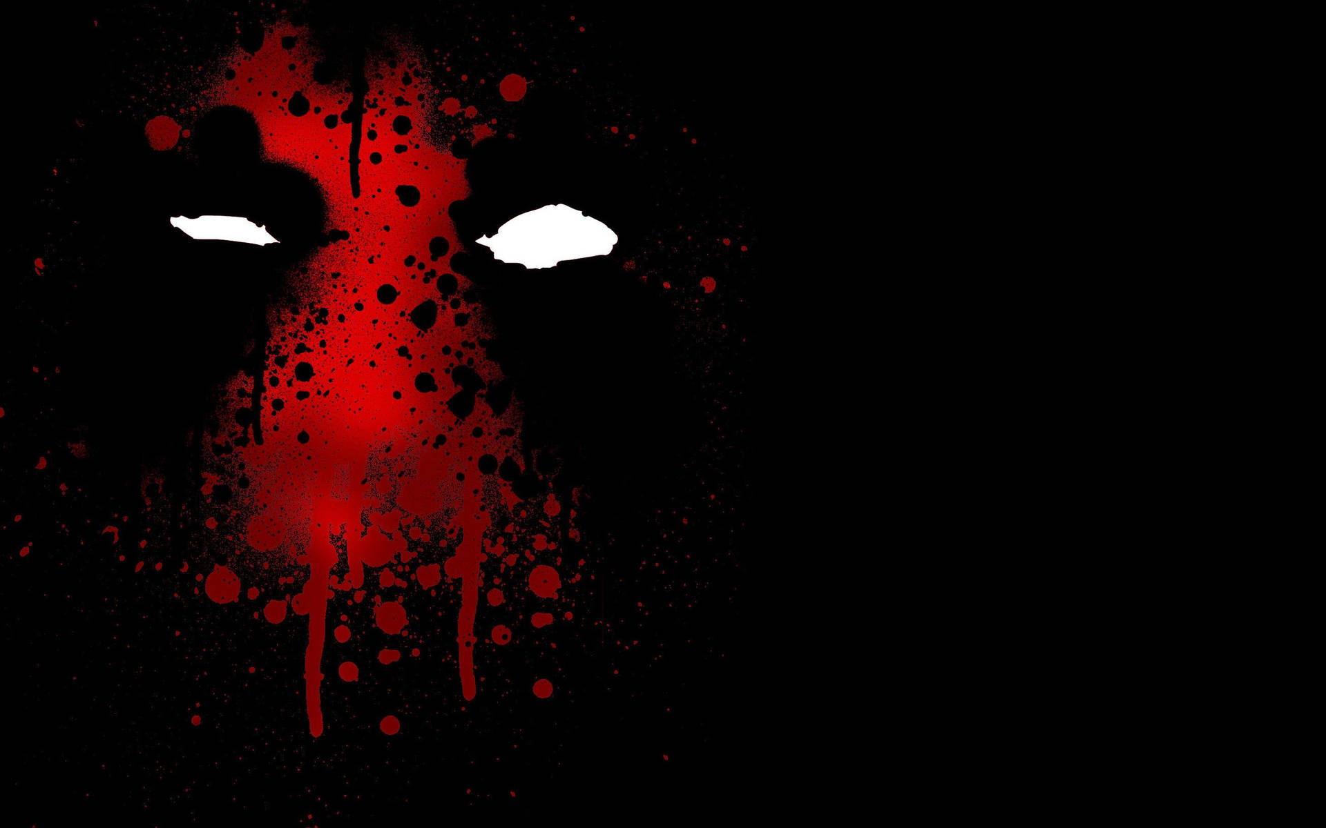 Deadpool In Red Spray Paint Texture Wallpaper