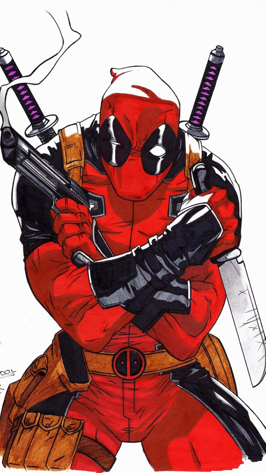 "Unlock the key to your inner Deadpool with the Deadpool iPhone!" Wallpaper