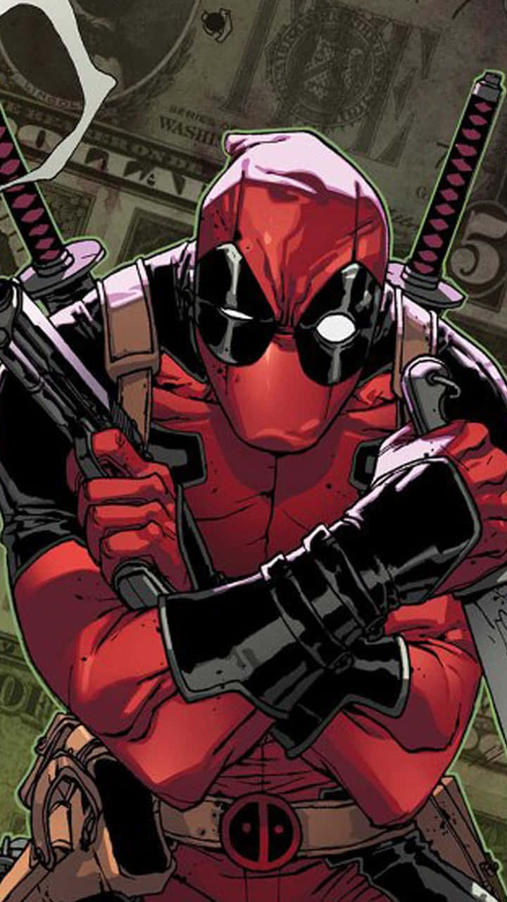 Your everyday superhero - Deadpool for your iPhone Wallpaper