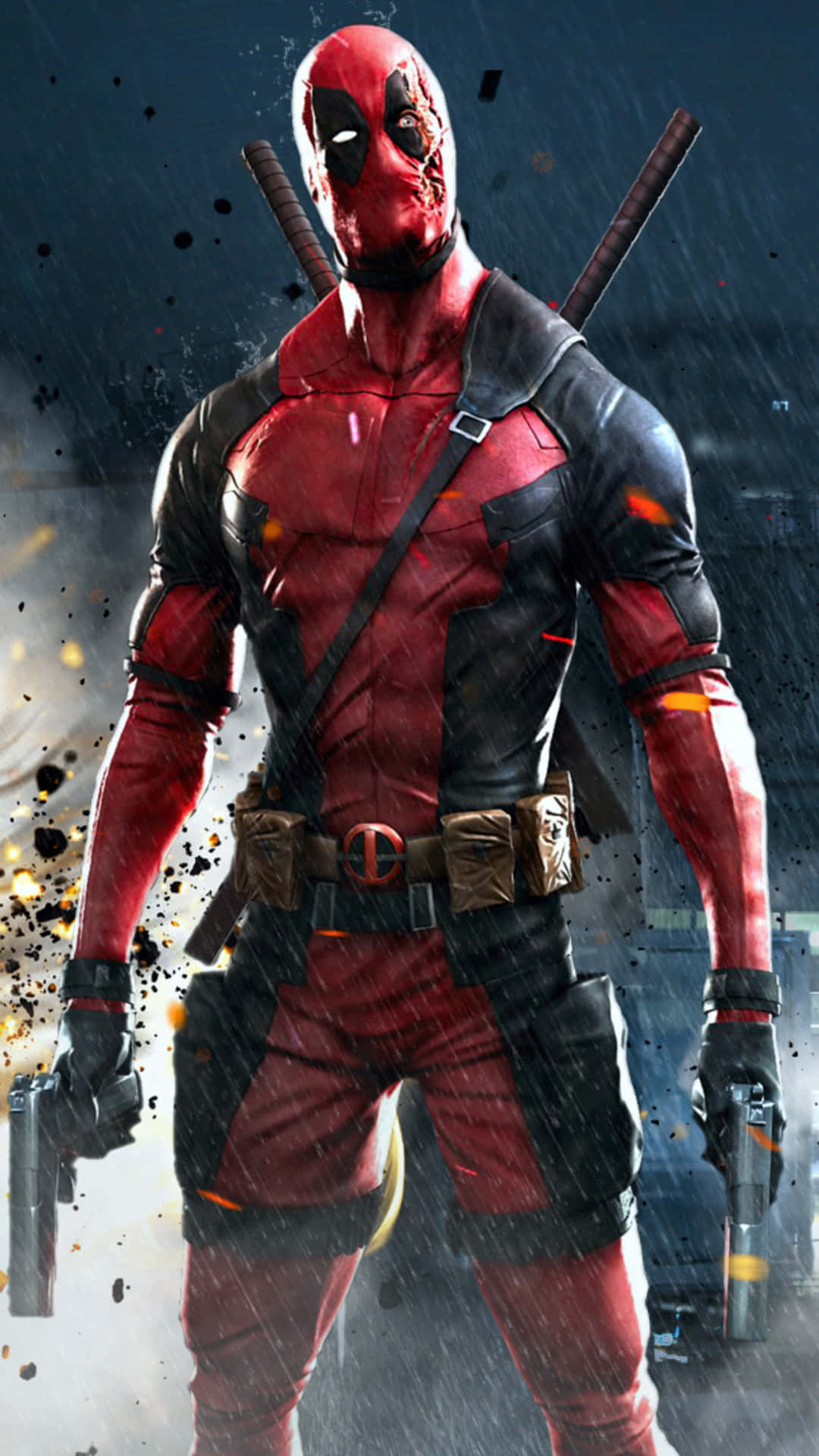 Get your Deadpool swagger on with this cool Deadpool-themed iPhone! Wallpaper