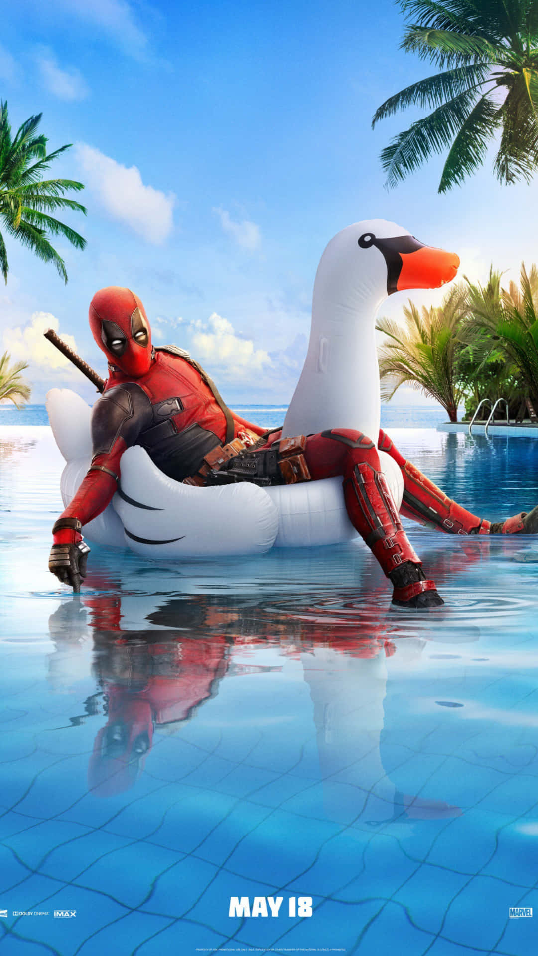 "Stay Stylish with the Deadpool Iphone!" Wallpaper