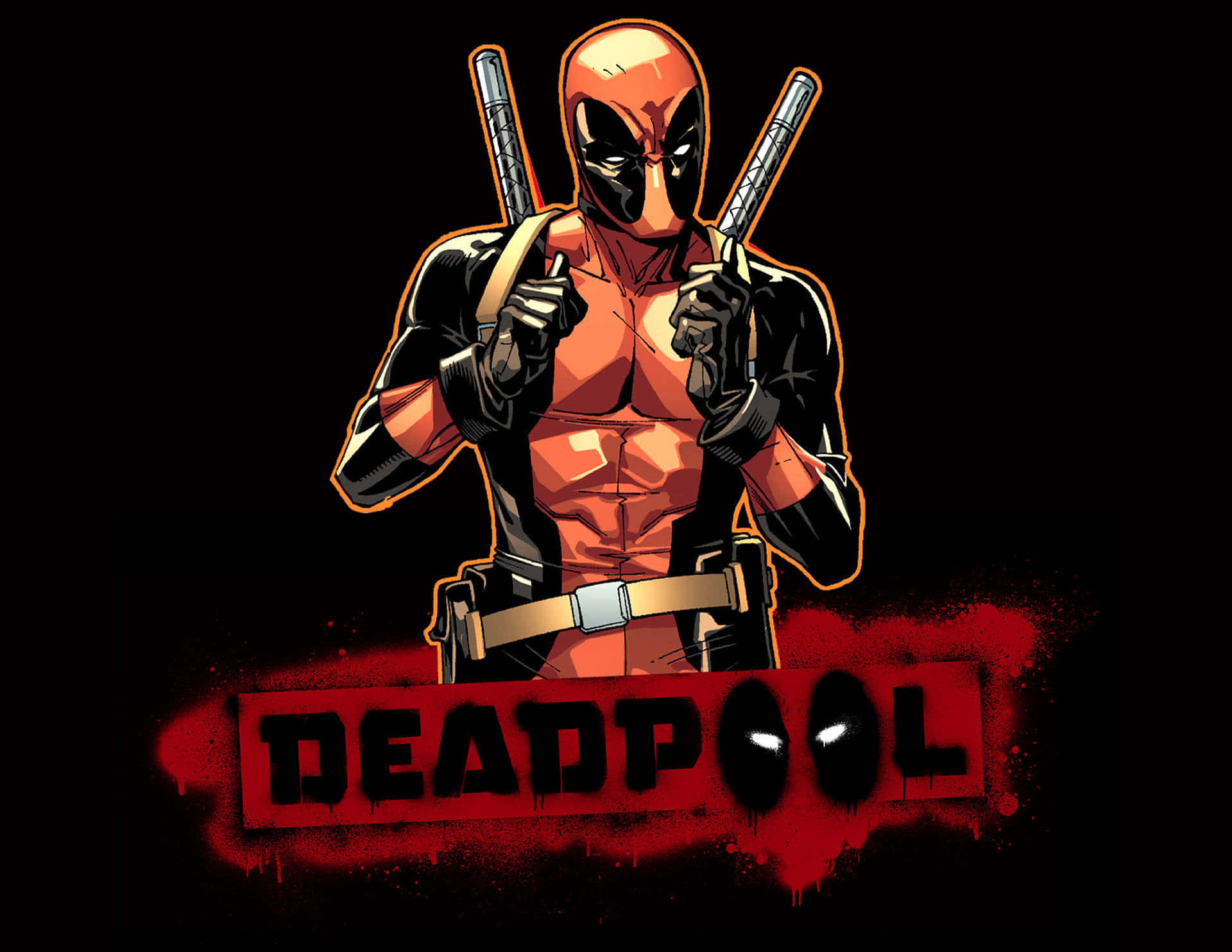 Comicbook Deadpool-logotypen Wallpaper
