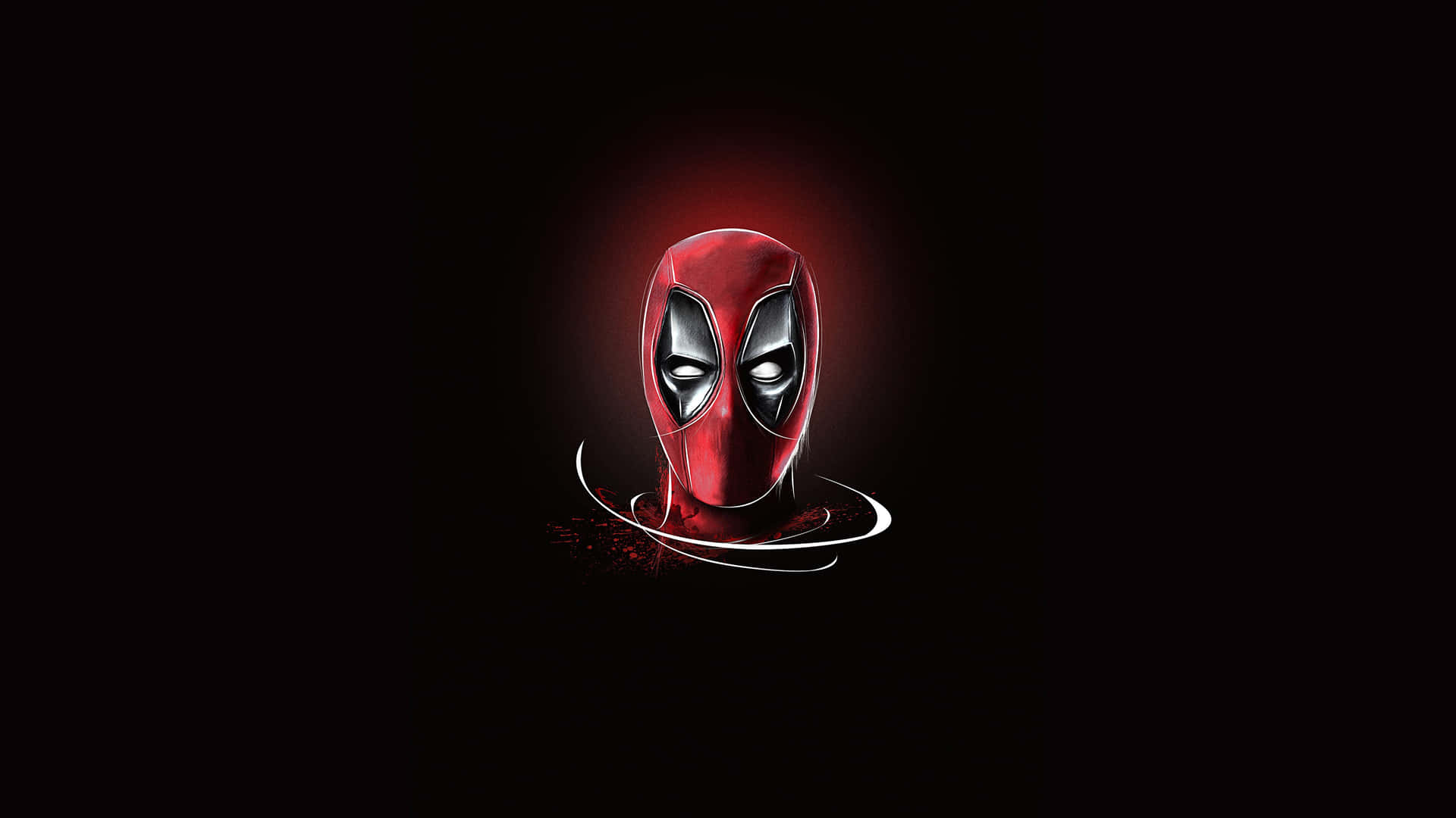 3dhuvud Deadpool-logotypen Wallpaper