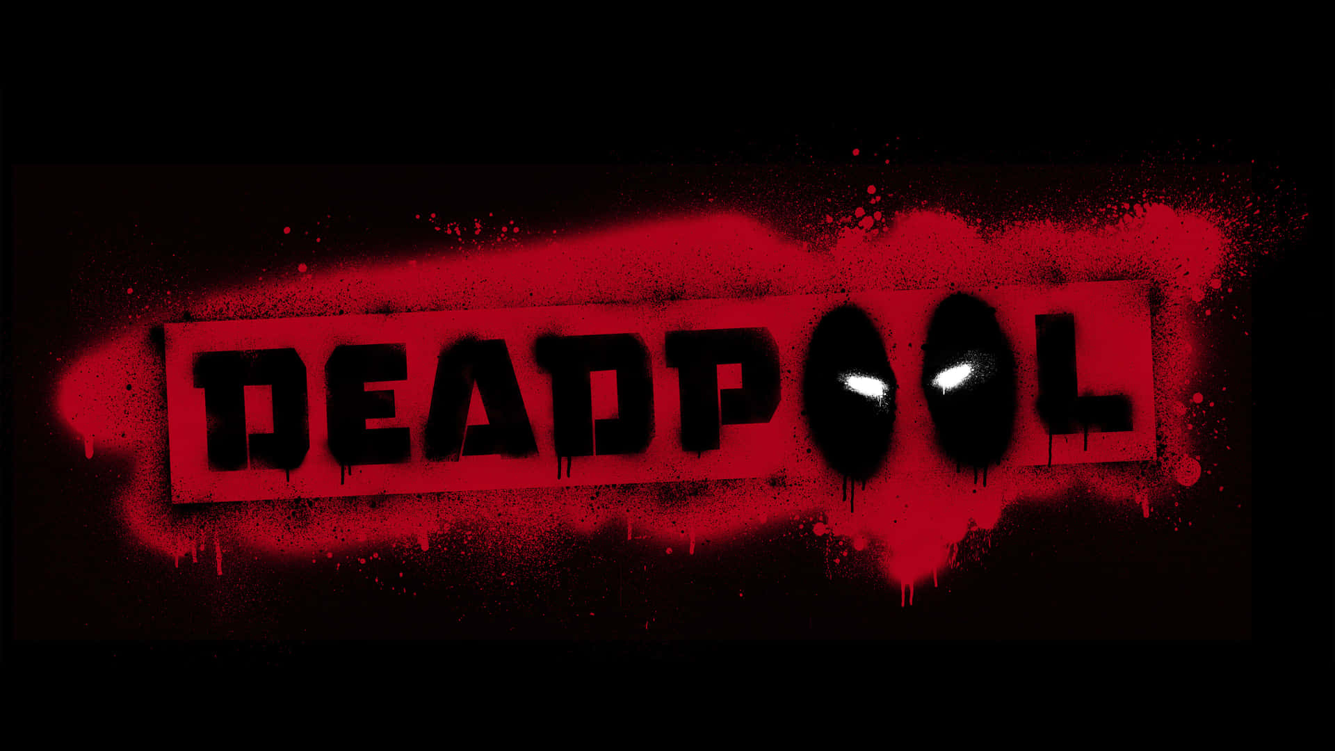 Plantillade Espray De Pintura Del Logotipo De Deadpool. Fondo de pantalla
