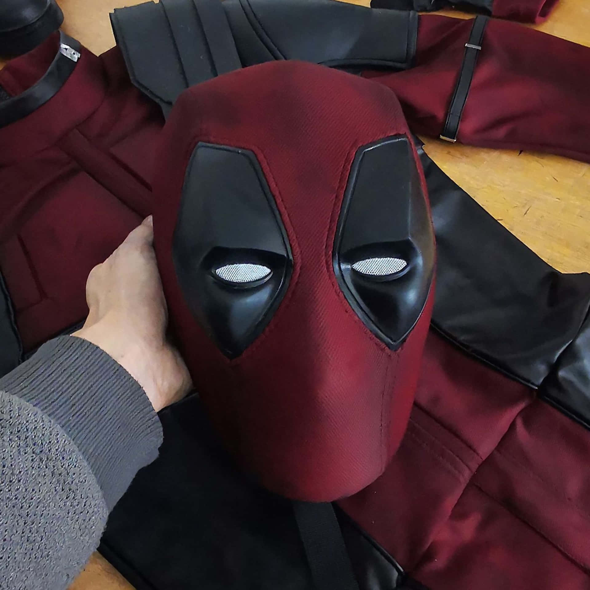 Deadpool Maske Nærbilde Bakgrunnsbildet