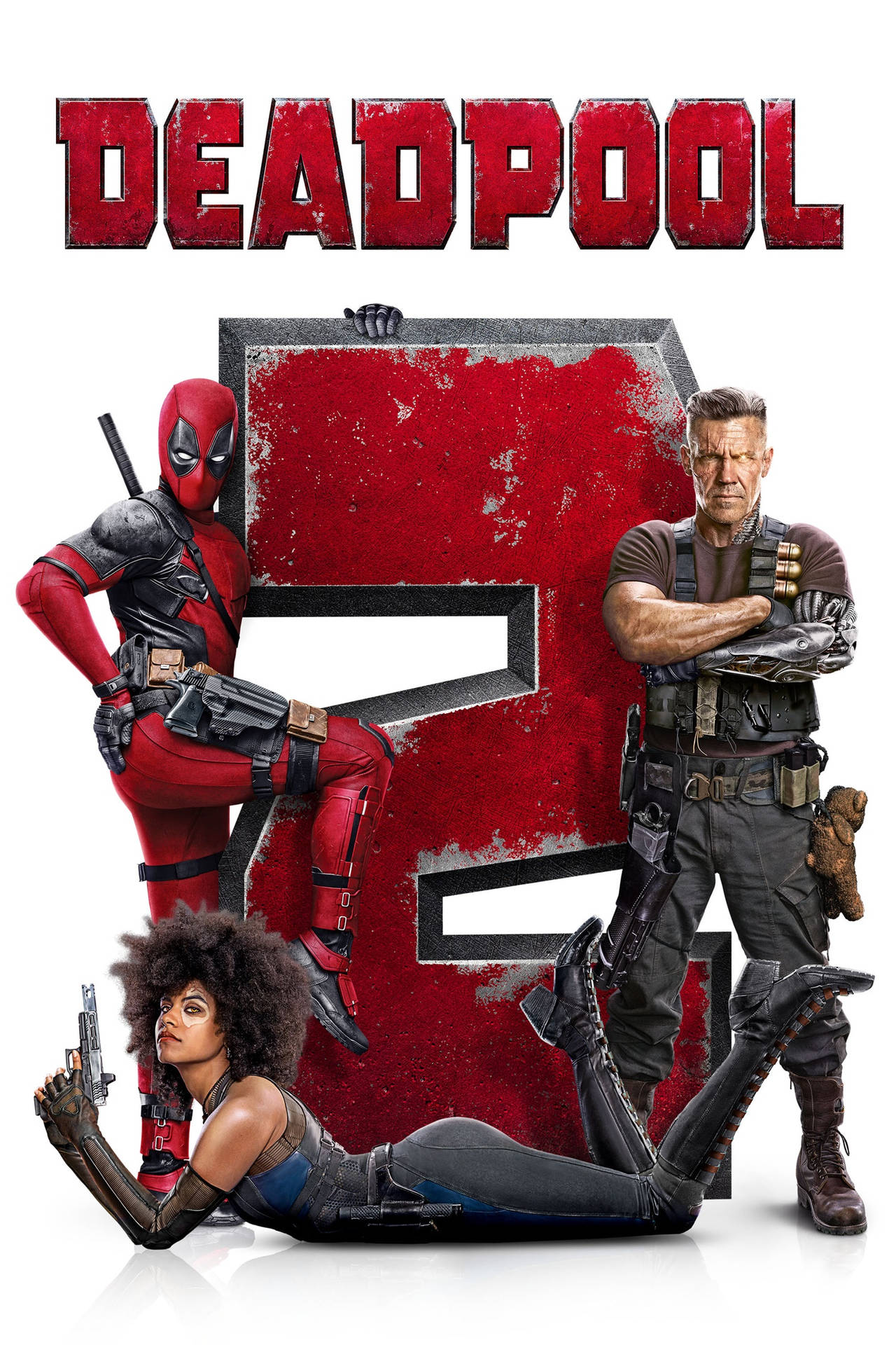Deadpoolfilm 2 Poster Med Cable Och Domino. Wallpaper