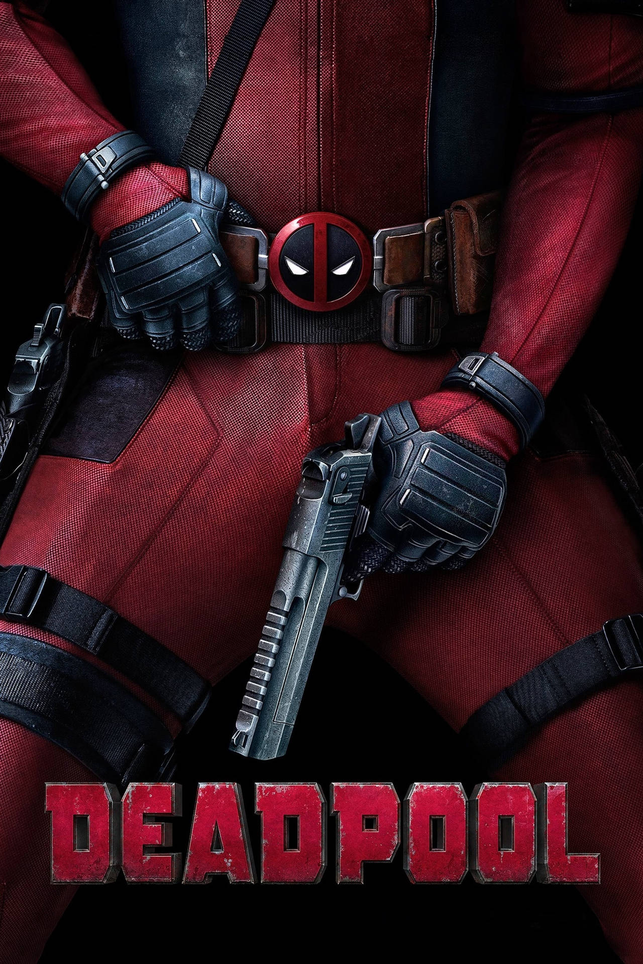 Deadpool Movie Gun And Belt Poster Wallpaper