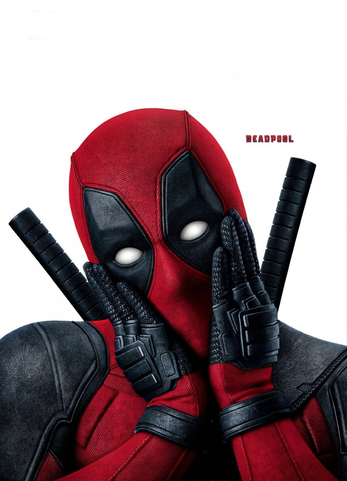 Deadpool Movie Poster Shy Expression Wallpaper