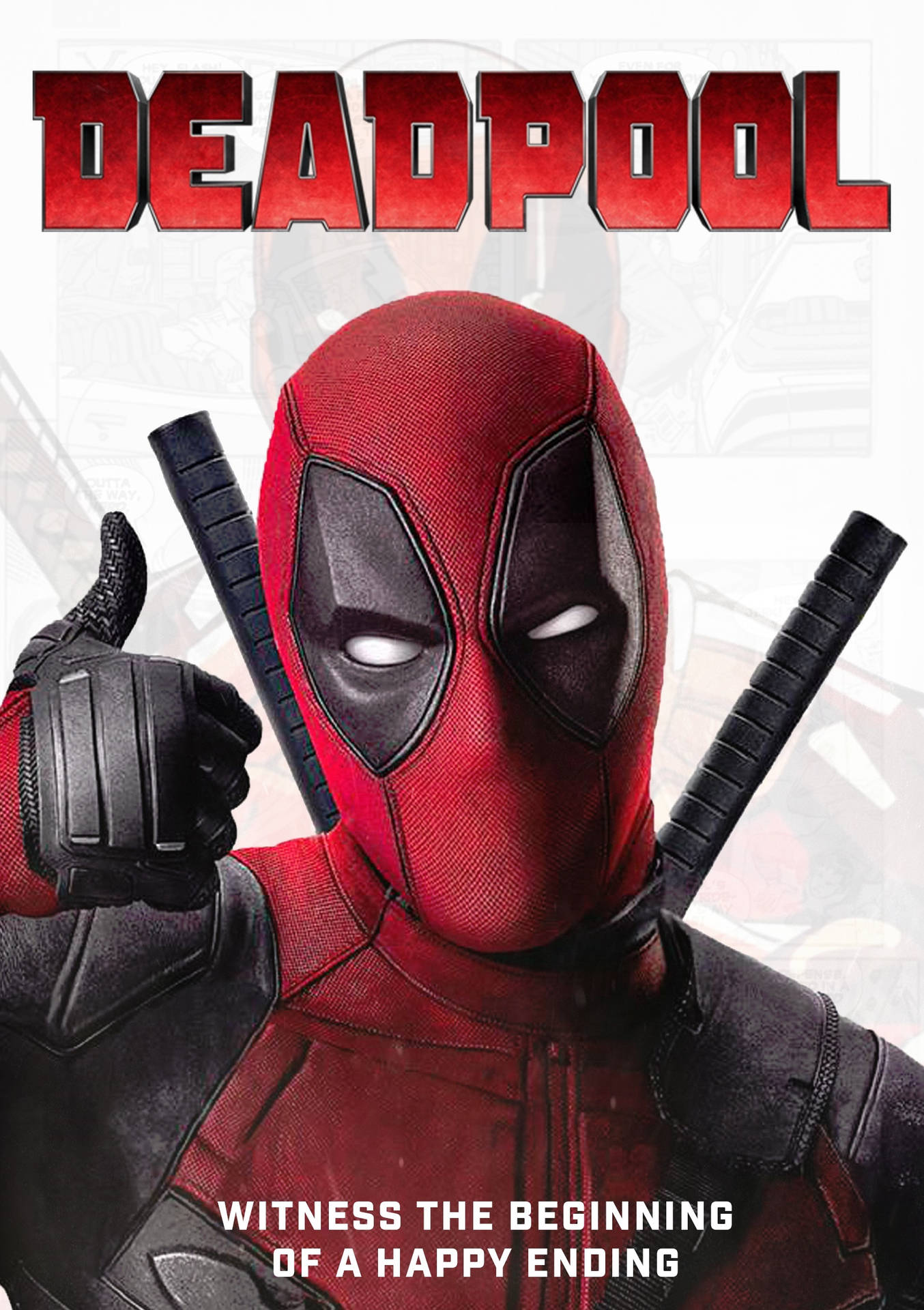 Deadpool Movie Thumbs Up Poster Wallpaper