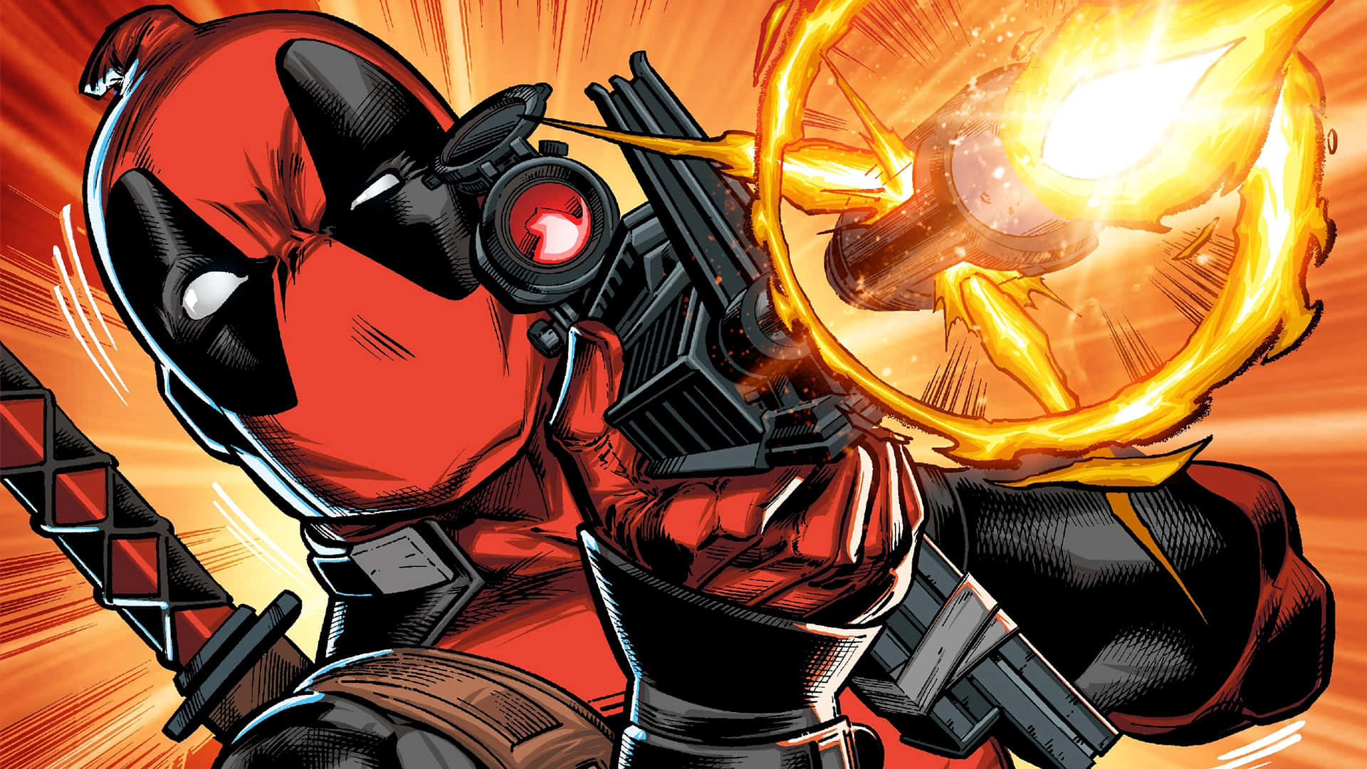 Deadpool with his catchphrase, "Chimichangas anyone?"