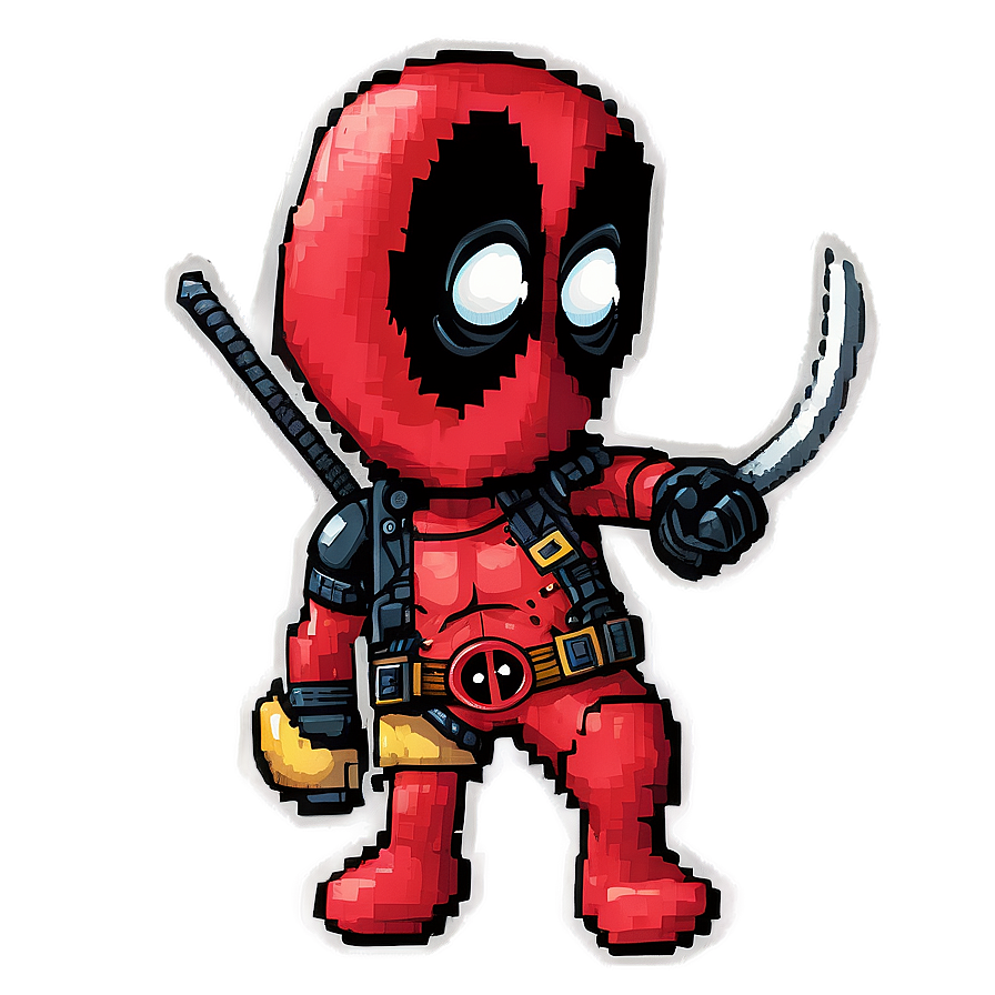 Deadpool Pixel Art Png 4 PNG