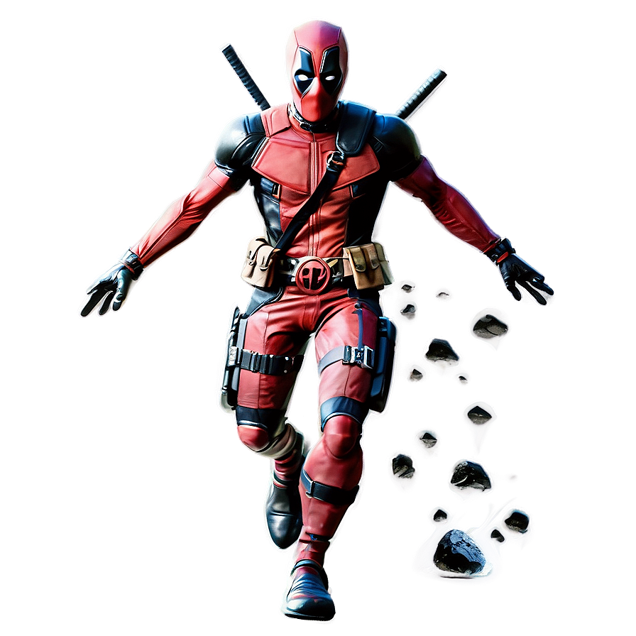 Download Deadpool Superhero Landing Png Svc | Wallpapers.com