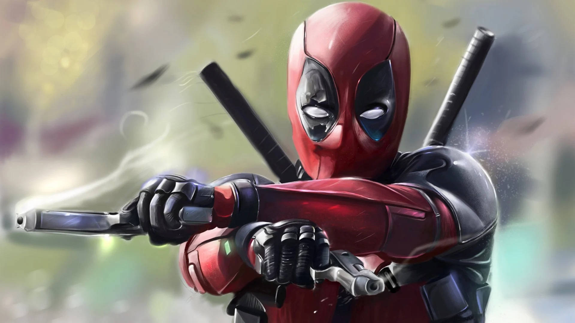 Deadpool - The Merc With A Mouth In Action Wallpaper