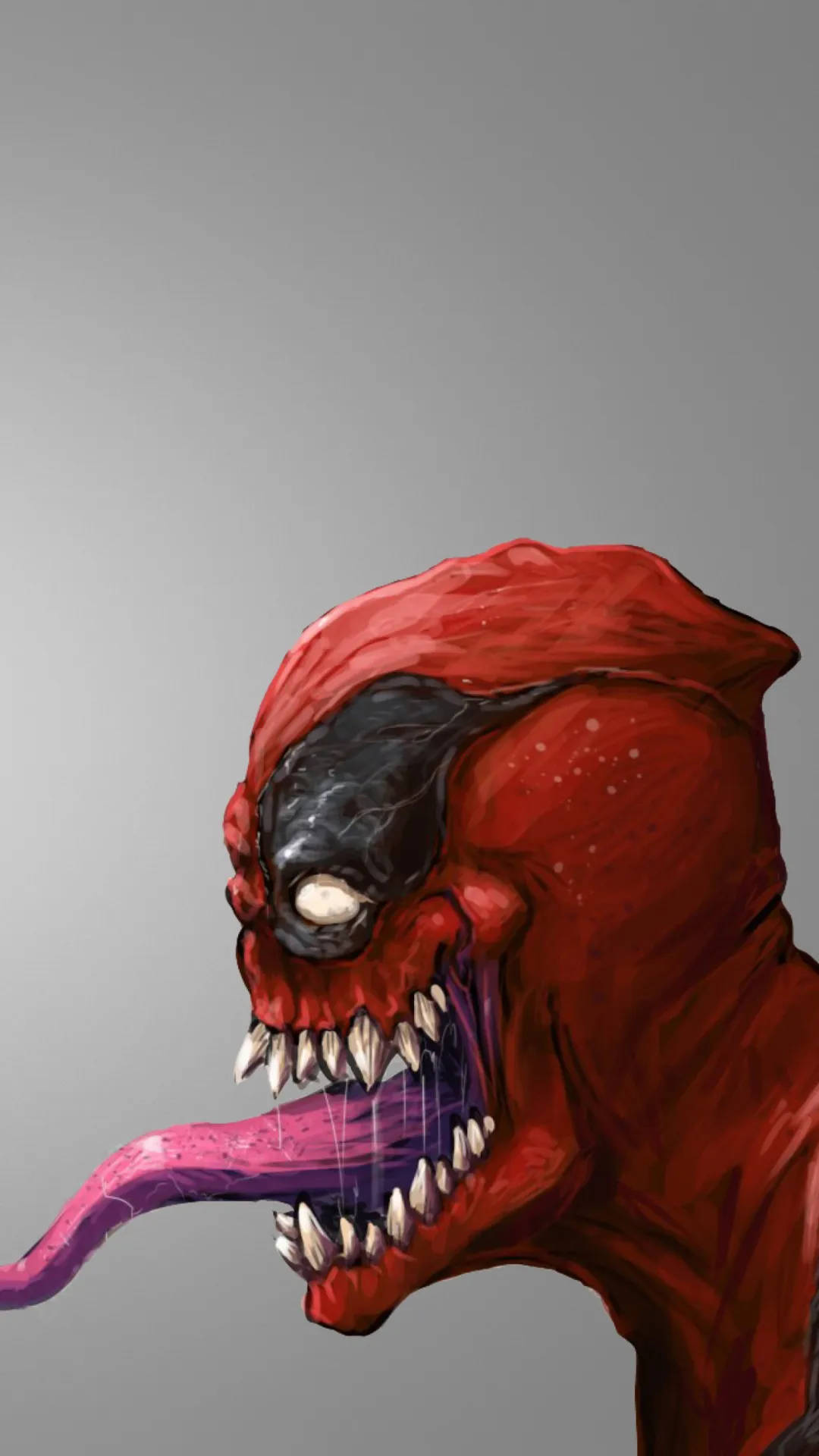 Tapeterdeadpool Venom Superhjälte Iphone Wallpaper