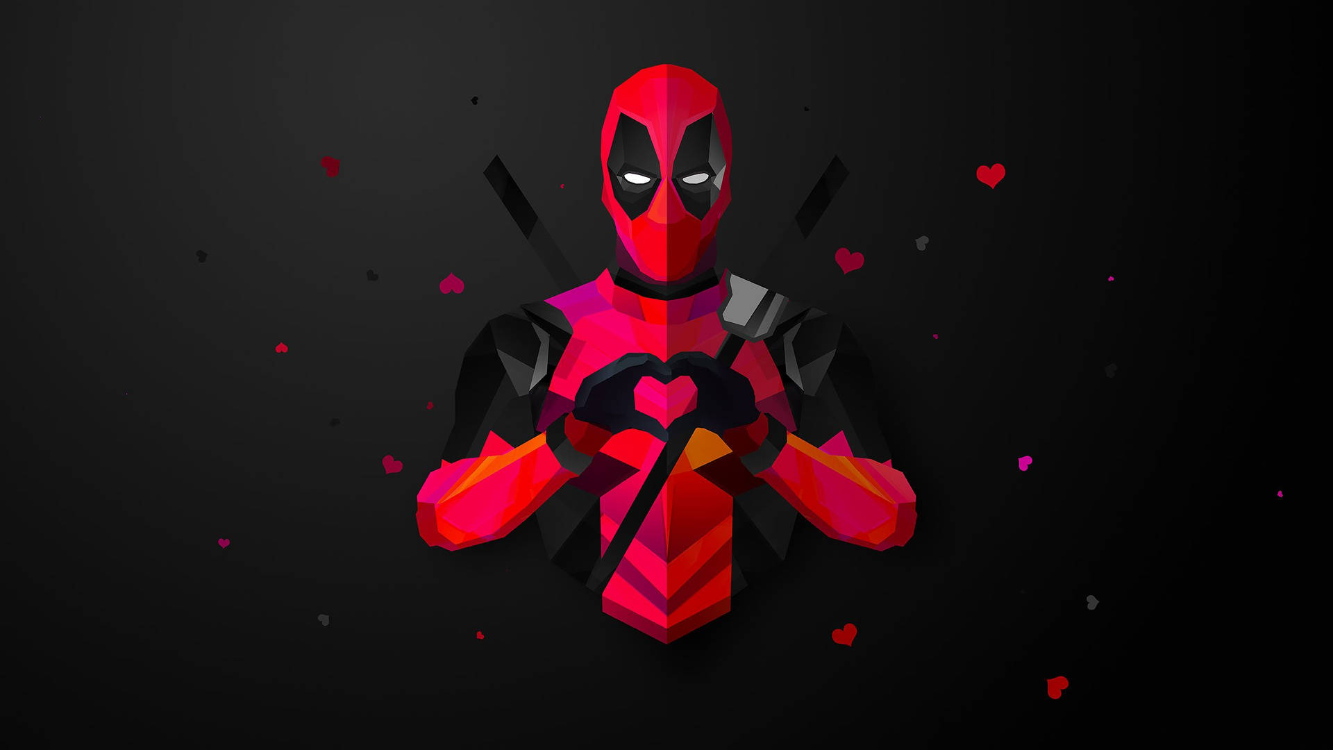 Deadpool With Heart Sign