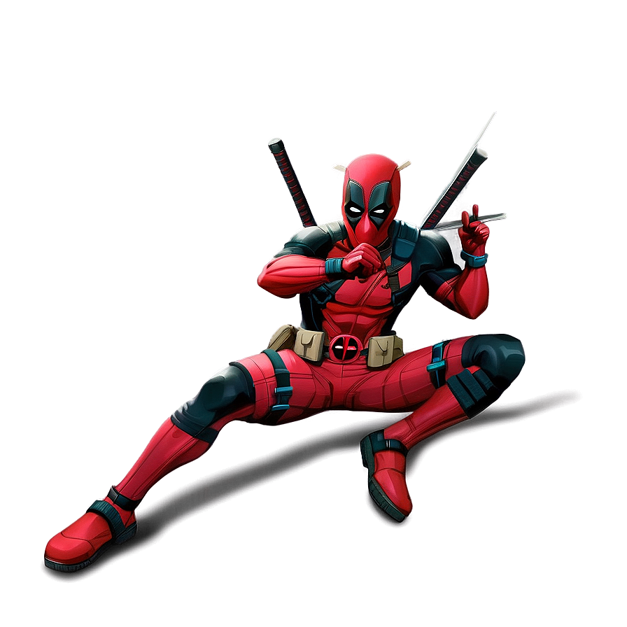 Download Deadpool With Katanas Png Rjb62 | Wallpapers.com