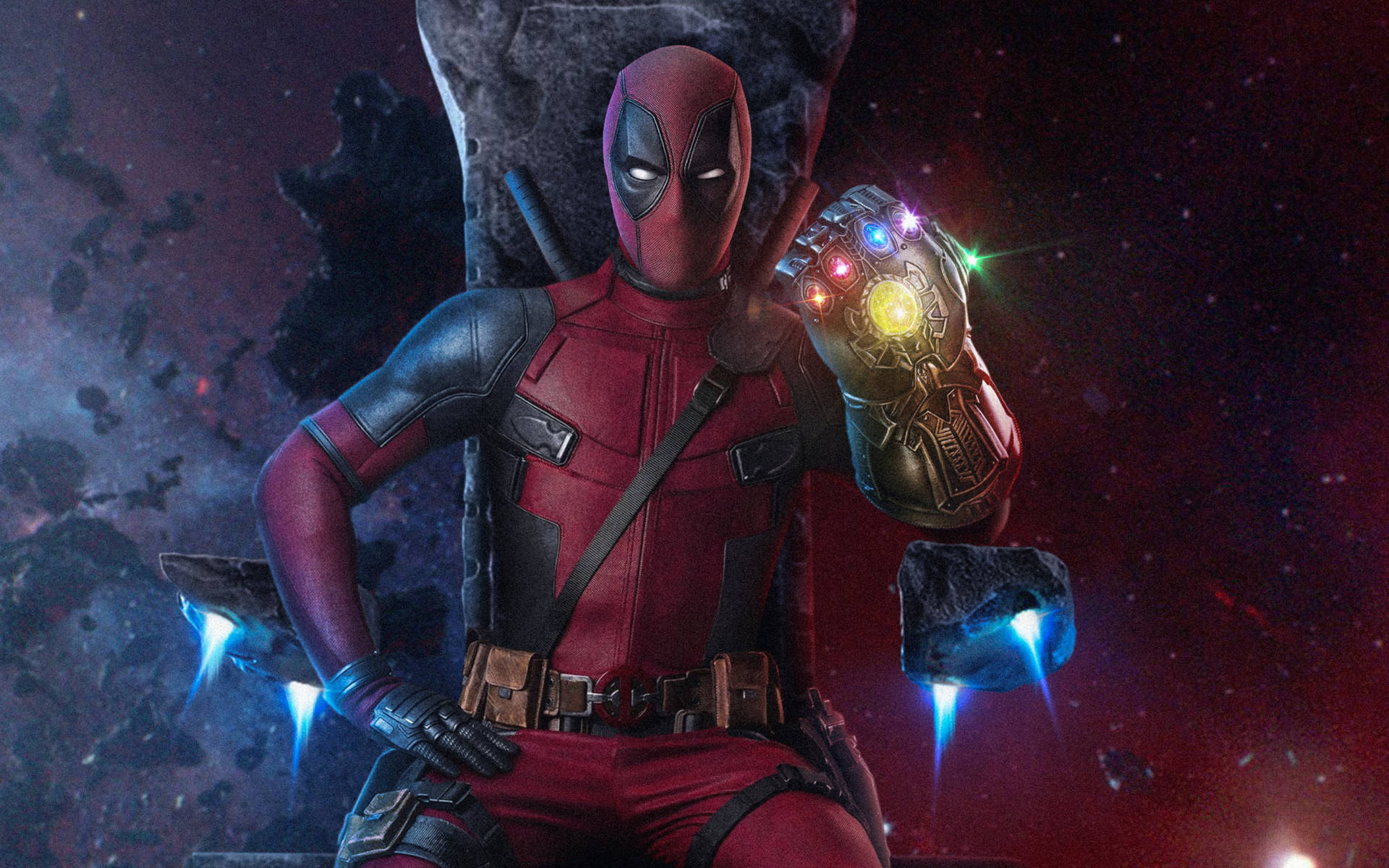 Deadpool With The Infinity Stones