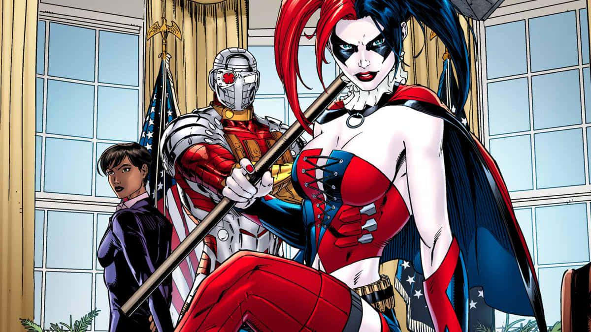 Deadshot Harley Quinn Comic Scène Achtergrond