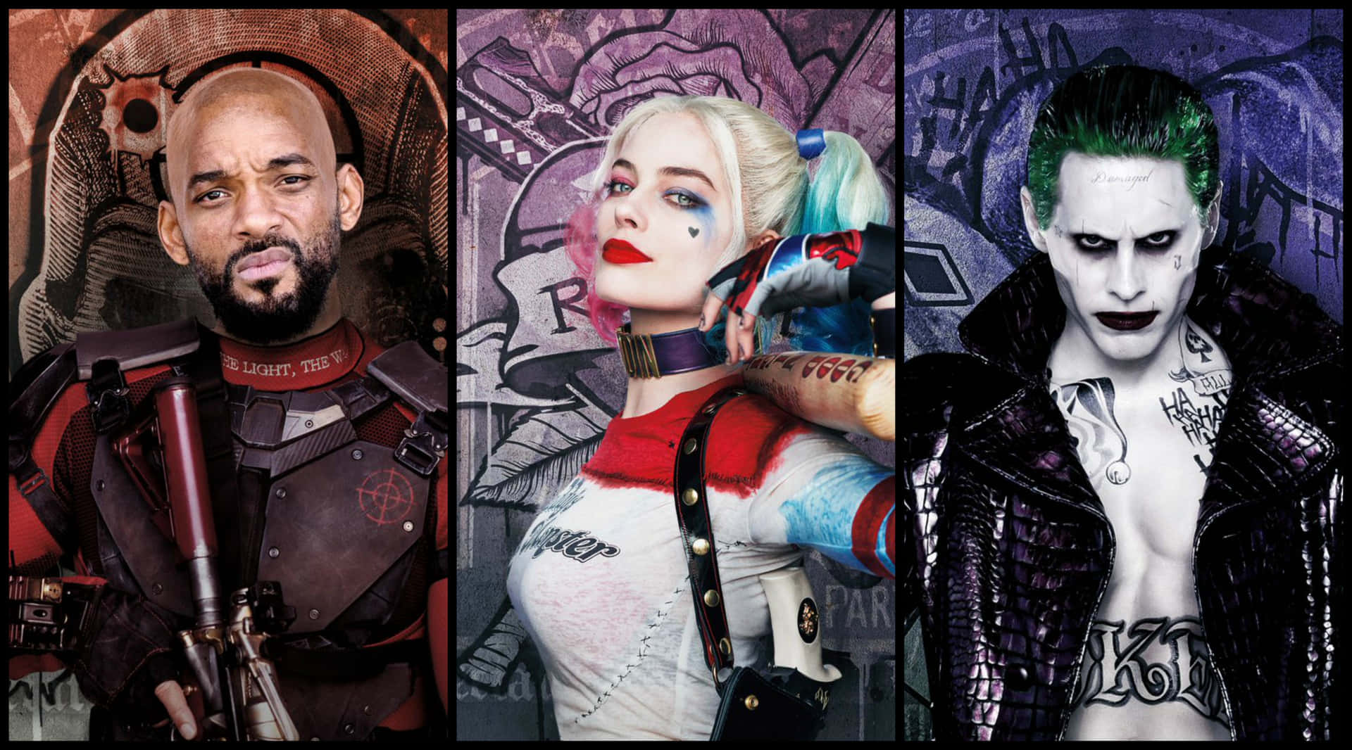 Deadshot, Harley Quinn, Joker, Suicide Squad Wallpaper