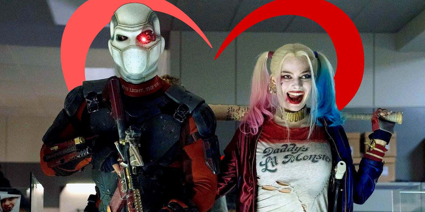 Deadshot Harley Quinn Liefde Hartjes Achtergrond