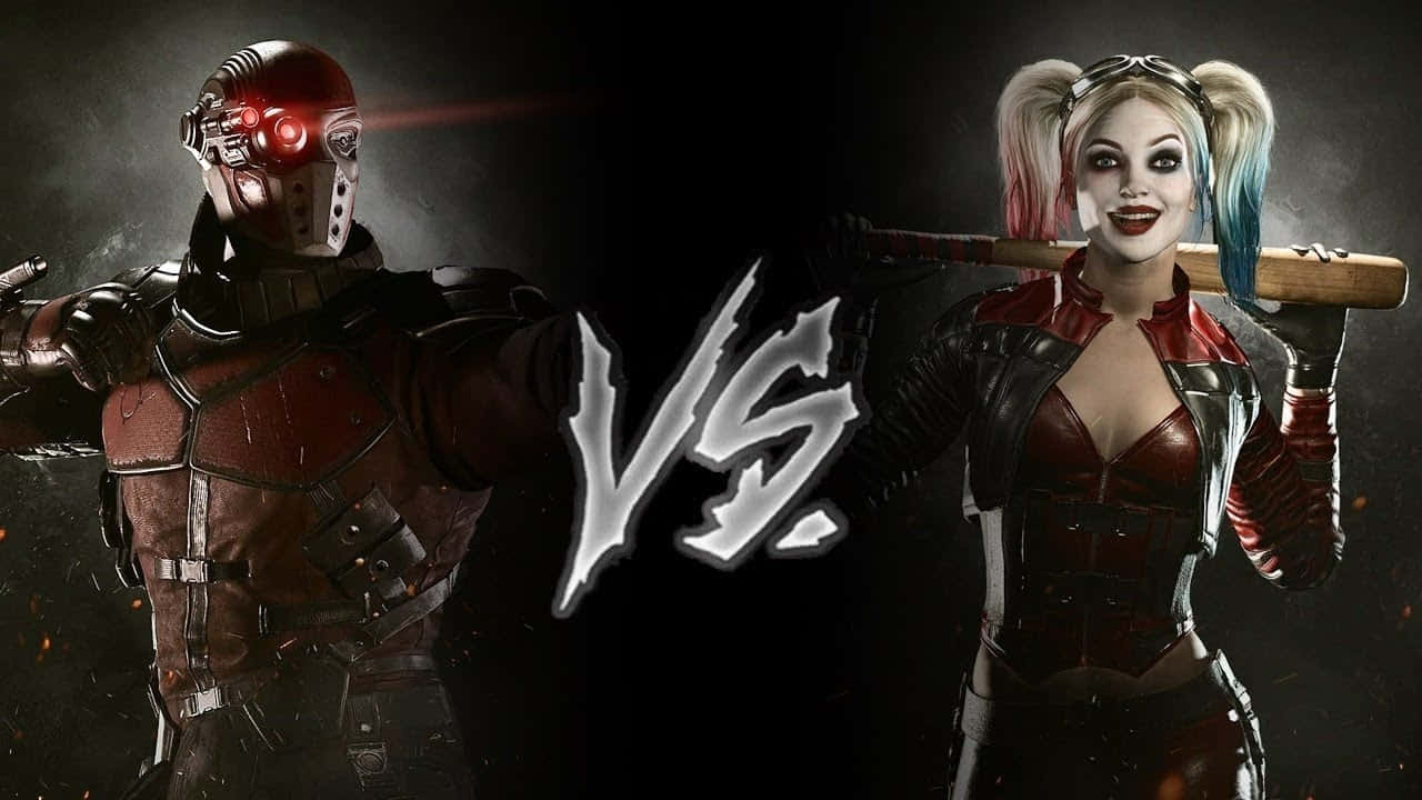 Deadshot Vs Harley Quinn Gevecht Achtergrond