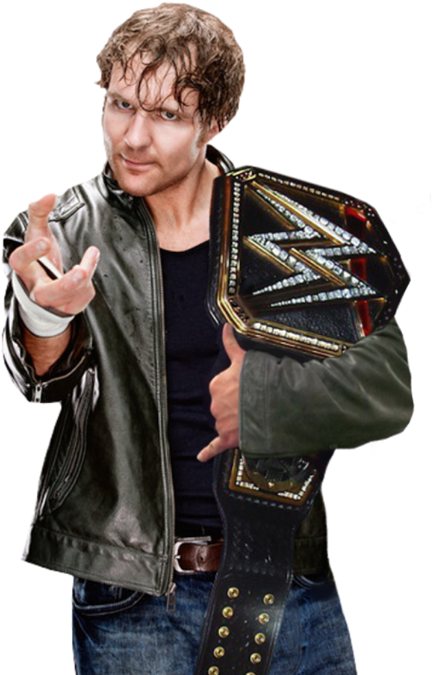 Dean Ambrose W W E Champion Pose PNG