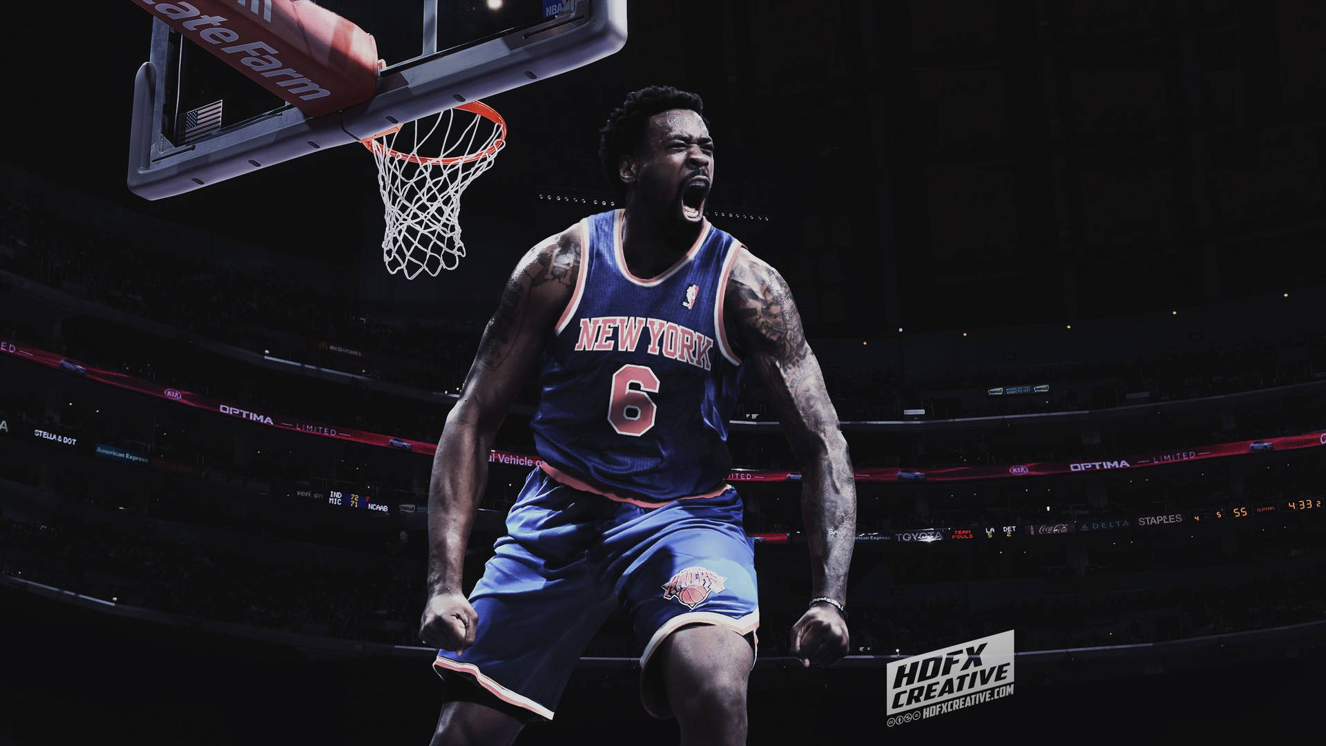 DeAndre Jordan Rocks the NBA as a New York Knick Wallpaper