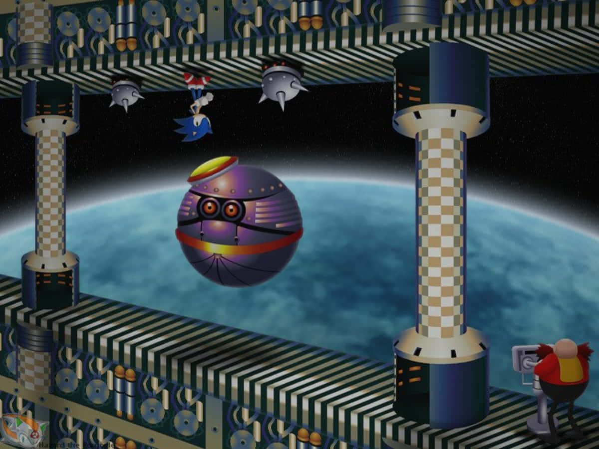 Download The Menacing Death Egg Looms in Space Wallpaper