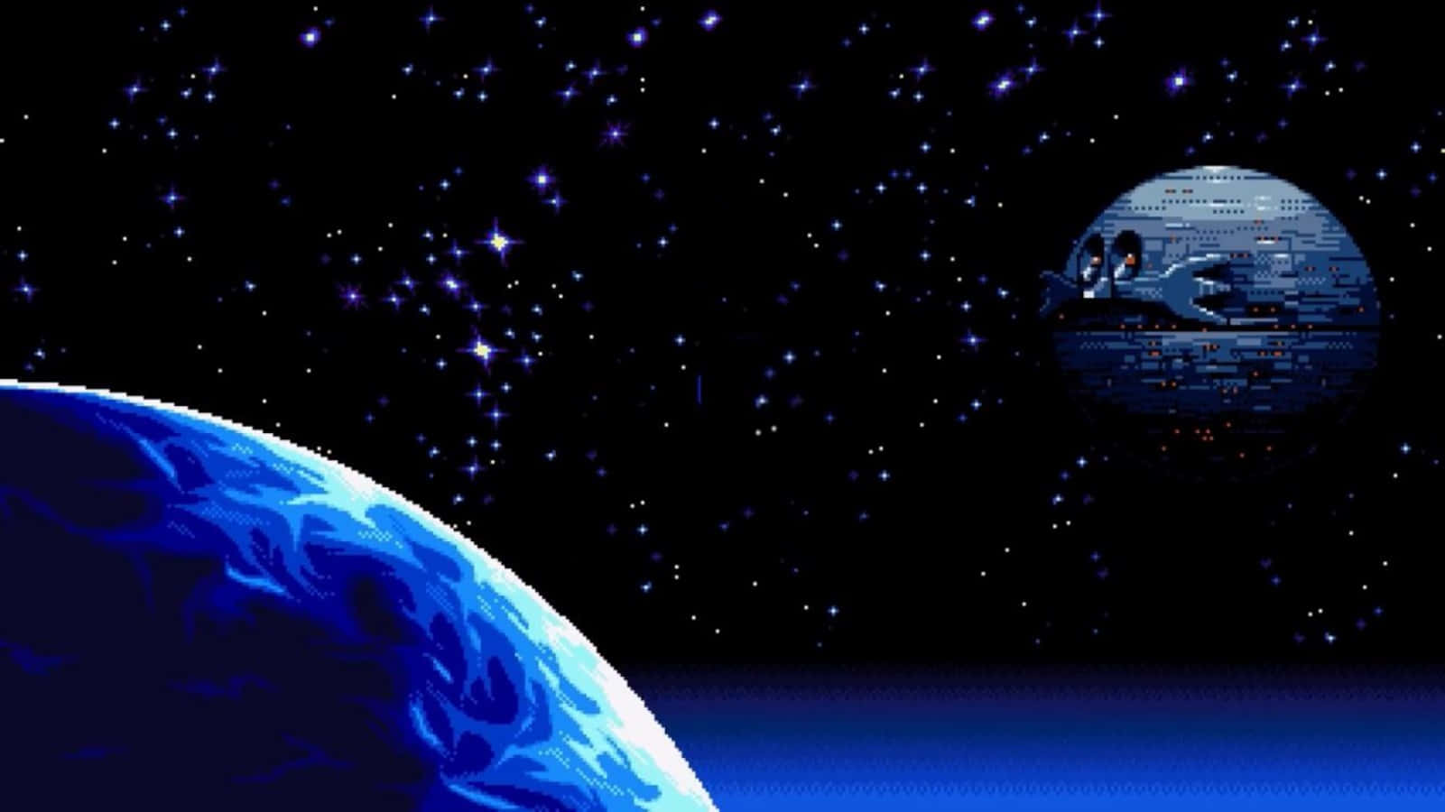 Download The Menacing Death Egg Looms in Space Wallpaper