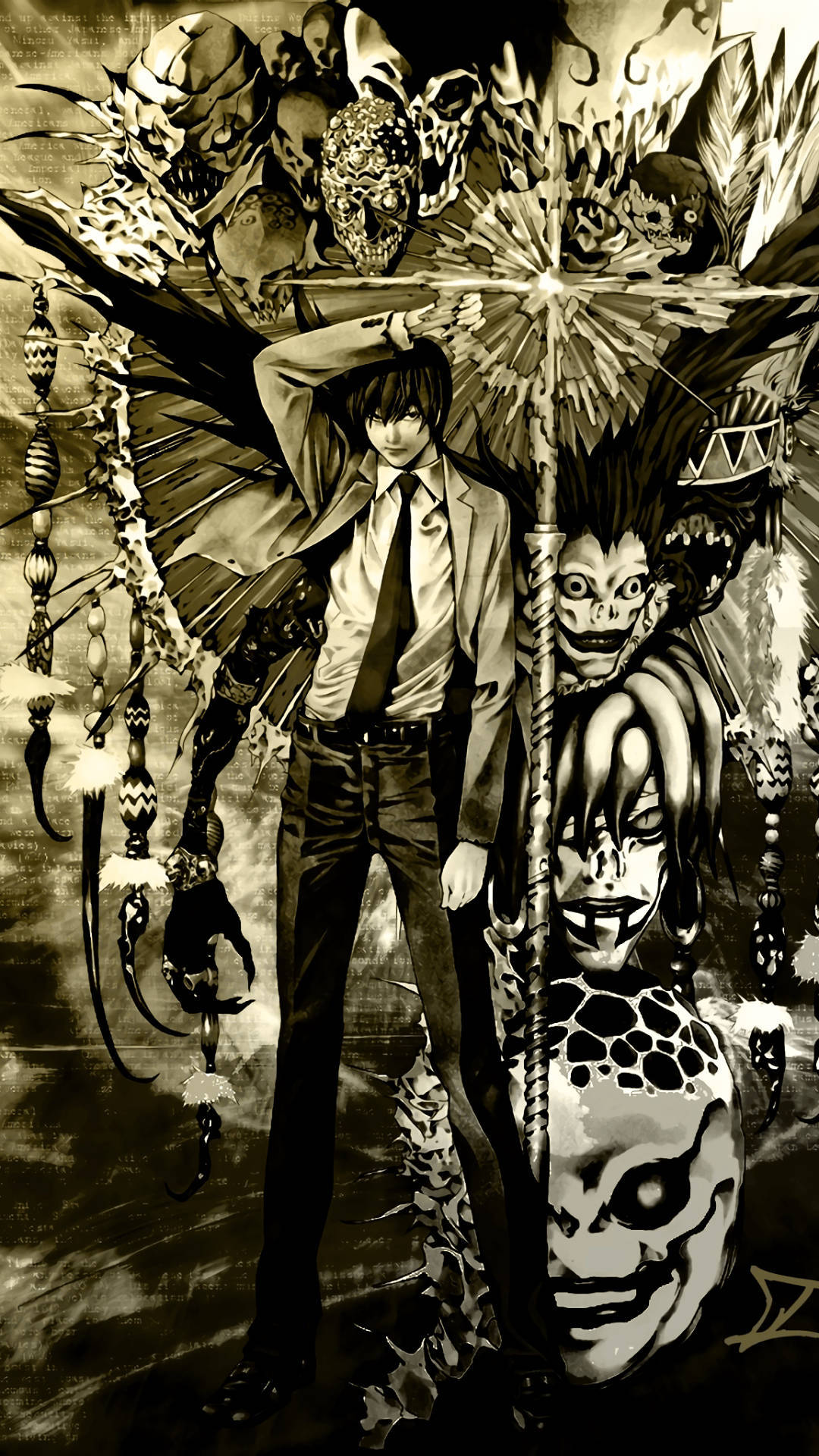Explore the dark and dangerous world of Death Note Aesthetic Wallpaper