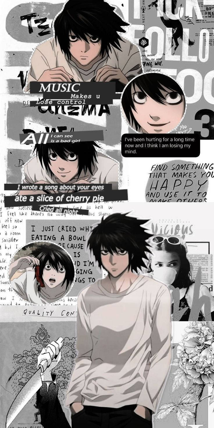 "Reach up your darkest thoughts, and find out what awaits at the death note." Wallpaper