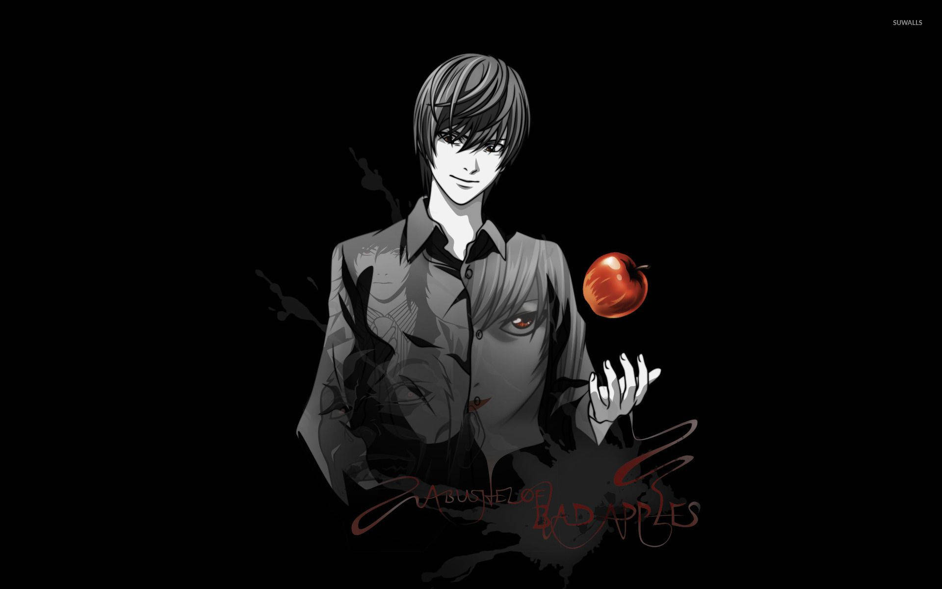Death Note Aesthetic With Light Tossing Apple Wallpaper