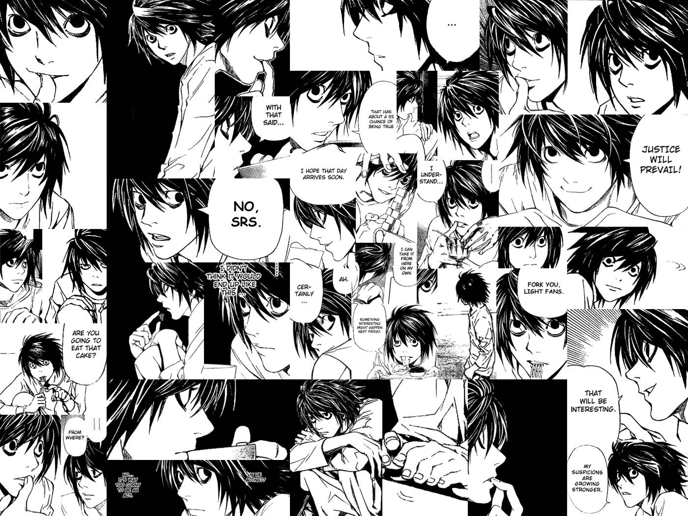 Death Note Collage Of L Background