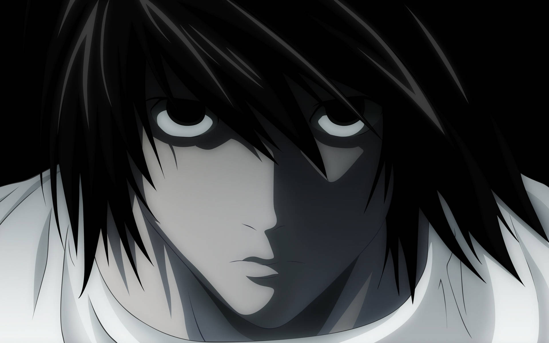 Death Note L Looking Angry Background