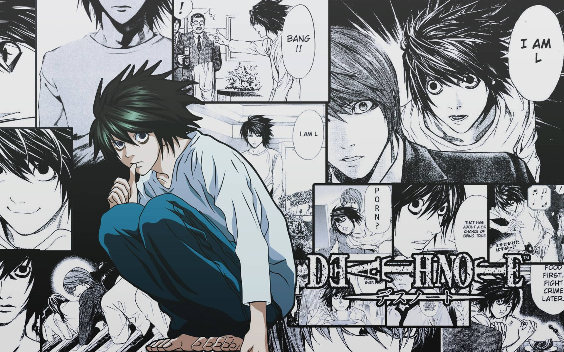 Death Note L Manga Background